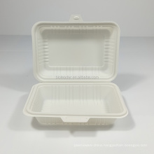 eco friendly Disposable plastic cornstarch Bento clamshell lunch box pla packaging